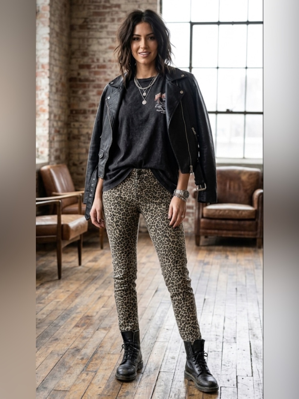 🖤 Cult of Individuality Reversible Leopard/Black Jeans 🐾